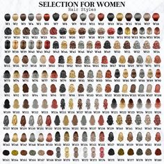 the selection for women's hair color chart