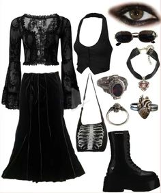 Normcore Outfits, Goth Outfit Inspo, Grunge Goth, Gothic Outfits, Alternative Outfits, Dark Fashion, Visual Kei