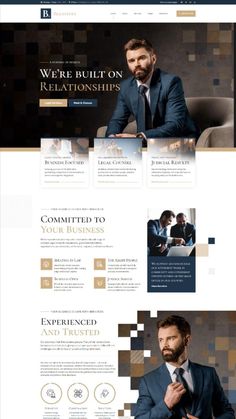 an image of a website design for a business consulting firm, with two men in suits and