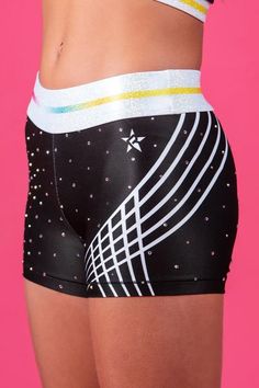 Mid Rise Compression Short in Rainbow Wonder