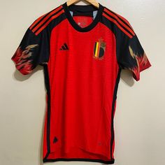 Adidas 2022-23 Belgium Authentic Home Soccer Jersey Hd9413 Men Size $150 New Germany Jersey 2022, Adidas 2016, Belgium Jersey 2022, Mexican Soccer Jersey, Louisville Cardinals Basketball, Adidas Shirt Mens, Stephen Curry Jersey, Atletico Madrid Jersey, Mexico Soccer Jersey