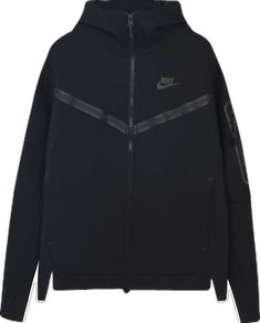 Black Technical Outerwear For Fall, Technical Black Outerwear For Fall, Winter Techwear Track Jacket For Sports, Winter Sports Technical Hoodie, Technical Windproof Black Outerwear, Black Windproof Hooded Jacket, Functional Winter Sweatshirt With Pockets, Black Hooded Techwear Track Jacket, Nike Techwear Hoodie With Drawstring Hood