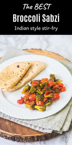 This broccoli sabzi is a dry veggie preparation made with broccoli, red peppers, onion and seasoned with basic Indian spices. A simple, nutritious side dish for your roti or dal-rice that is so flavorful and easy to make. Dal Rice, How To Make Broccoli, Broccoli Recipes, Broccoli Florets, Spice Recipes, Indian Spices, Garam Masala, Red Peppers