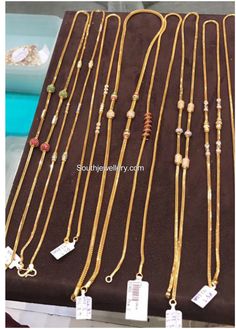 Indian Thali Chain Design, Mope Chain Gold Indian, Pusalthadu Designs Gold, Thali Chains Gold, Antique Thali Chain, Mugapu Thali Chain, Thali Chain, Kids Gold Jewelry, Mangalsutra Chain