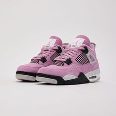 Brand New (Sold Out Online & In Stores) The Air Jordan 4 Is Back With A Buttery "Orchid" Suede Upper And Speckled "Neutral Grey" Accents. Nike Air Cushioning In The Heel And Forefoot Ensures A Soft, Comfortable Step. Suede Upper Tpu Mesh Windows Tpu "Wings" Overlays Traditional Lacing System Padded Tongue With Jumpman Branding Jumpman Back Tab Foam Midsole Nike Air Cushioning Rubber Outsole All Jordan 4 Shoes, Jordens4 Pink, Cheap Jordan 4, Pink Oreos Jordan 4, Orchid Jordan 4, Jordan 4 Orchid, Jordan’s Women, Jordan 4’s Pink, Jordan 4s Pink