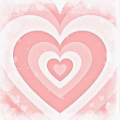 three hearts in the shape of a heart on a pink and white background