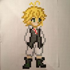 an image of a cartoon character made out of legos on a sheet of paper