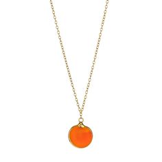 Its unique design and handmade quality make it a standout piece that will surely capture attention. Let the sunshine follow you wherever you go with this joyful accessory! Orange Round Pendant Jewelry Gift, Formal Orange Round Pendant Necklace, Elegant Orange Pendant Jewelry, Luxury Orange Round Pendant Necklace, Orange Round Pendant Necklace, Glass Pendant Necklace, Follow You, The Sunshine, Glass Pendant