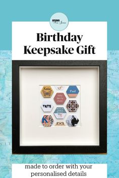 a birthday keepsake gift made to order with your personalized details