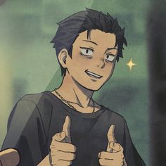 an anime character giving the thumbs up sign