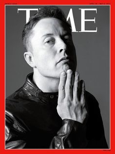 a man in leather jacket on the cover of time magazine with his hand to his mouth