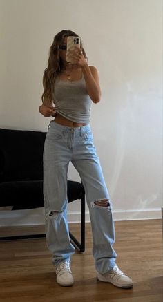 Outfit Jeans, Simple Trendy Outfits, Cute Everyday Outfits, Cute Simple Outfits, Basic Outfits, Mode Inspiration, Look Chic, Outfits Casuales