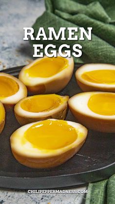 Serving Ramen Eggs at home. Ramen Egg Recipe, Ramen Eggs, Ramen Egg, Easy Ramen, Healthy Asian Recipes, How To Make Ramen, How To Make Eggs, Easy Japanese Recipes, Ramen Soup