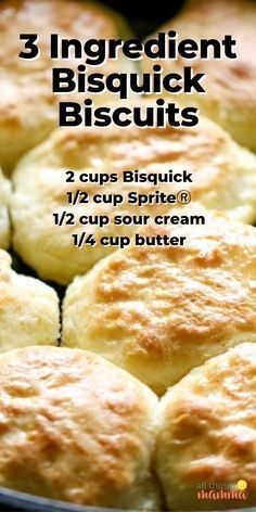 three ingredient biscuit biscuits in a pan