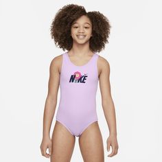 With playful doodles, this one-piece swimsuit is perfect for a day of water play. Designed specifically for young athletes, it features a U-back design for easy movement and a standard bottom cut to help keep you covered through all types of activities. Kids Swimsuits Bikinis, Day Of Water, One Piece Swimsuit For Teens, Nike Girl, Pretty Swimwear, Swimsuit Brands, Swimming Swimsuit