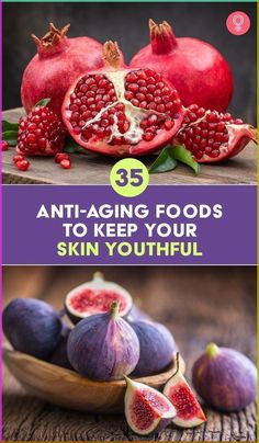 35 Anti-Aging Foods To Keep Your Skin Youthful: When you are healthy from within, it shows on your skin. Therefore, other than loading your skin care routine with anti-aging ingredients, include these 35 foods in your diet to keep your skin youthful. #antiaging #skincare #skincaretips #naturalskincare Glucose Goddess, Smoothies Vegan, Anti Aging Food, Anti Aging Ingredients, Essential Nutrients, Best Anti Aging, Youthful Skin, Anti Aging Skin Products