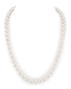 8.0-8.5mm White Freshwater Pearl Necklace - AAAA Quality Bree Van De Kamp, Classic Pearl Necklace, Saltwater Pearls, Freshwater Pearl Necklace, White Freshwater Pearl, Pearl Gemstone, Freshwater Pearl Necklaces, Gorgeous Necklaces, Cultured Pearls