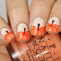 Blue Products, Pumpkin Nail Art, Halloween Nails Diy, Festive Nail Designs, Thanksgiving Nail Art, Fall Nail Art Designs, Pumpkin Nails, Seasonal Nails