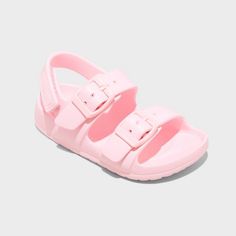 Toddler Ade Footbed Sandals - Cat & Jack™ Pink 11T Fun Outdoor Activities, Plastic Heels, Summer Shoe, Plastic Shoes, Baby Sandals, Footbed Sandals, Jelly Sandals, Pink Shoes, Open Toe Sandals