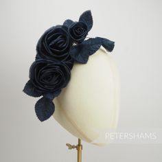 'Kathleen' is a silk dream! Made up of three large blooms, this millinery hat flower also has two buds and three sets of fully wired veined leaves. It really is the most incredible flower! It looks great great on it's own or combine it with another design to make a real floral fantasy! The whole mount is fully wired, so you can shape and bend it to suit your project. Mount Measurements will vary depending on how you style it but is typically: Width (at widest point): 9cm (3.5 inches) Length: 22c Sinamay Fabric, Hat Flower, Millinery Supplies, Hat Base, Flower Hat, Velvet Flowers, Feather Flower, Millinery Hats, Flower Hats