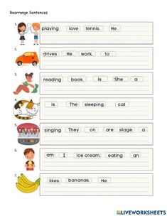 the worksheet for reading words and pictures to help kids learn how to read