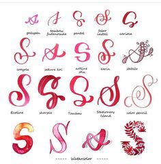 watercolor alphabets and numbers with different font styles, colors and letters to choose from