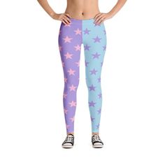 Trendy Blue Stretch Leggings, Trendy Non-stretch Blue Leggings, Trendy Fitted Purple Leggings, Trendy Stretch Purple Leggings, Purple Fitted Leggings For Spring, Spring Compression Full-length Leggings, Compression Full Length Leggings For Spring, Fitted Purple Leggings For Spring, Fitted Purple Leggings