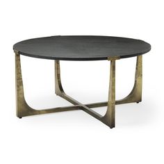 an oval table with metal legs and a black marble top, on a white background