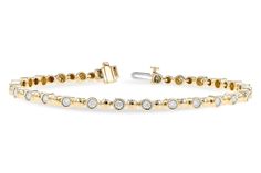 Sparkle and shine with our Yellow Gold Diamond Bubble Tennis Bracelet. Crafted with 14kt yellow gold and adorned with 0.50 carat natural diamonds, this bracelet exudes elegance and luxury. Elevate any outfit and make a statement with this stunning accessory! -14kt Yellow Gold-0.50 carat Natural Diamonds-7 in length B1298 Elegant Yellow Gold Diamond Bracelet With Accents, Dazzling Yellow Gold Diamond Bracelet For Anniversary, Elegant Yellow Gold Diamond Bracelet With Brilliant Cut, Elegant Yellow Gold Brilliant Cut Diamond Bracelet, Anniversary Dazzling Yellow Gold Diamond Bracelet, Yellow Gold Diamond Bracelets With Diamond Accents, Elegant Hand-set Yellow Gold Diamond Bracelet, Elegant Hand Set Yellow Gold Diamond Bracelet, Elegant Gold Bracelet With Diamond Accents