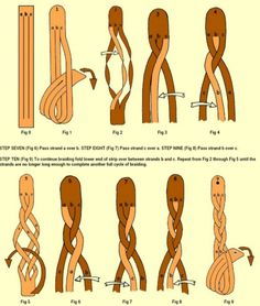 instructions to make an origami doll with hair and braids for the head