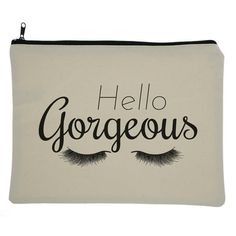 Showcase your personality with Hey You, Love's Handprinted and Zippered Canvas Makeup Bag! Each bag is made of 100% cotton, meaures 10.75x8.25 inches, and features a black zipper top-clsoure. Every design is handpressed with love in the U.S.A. Size: One Size.  Color: Beige. Makeup Bags Diy, Diy Makeup Bag, Canvas Makeup Bag, Hey You, Makeup Bags, Hello Gorgeous, Zipper Top, Hand Print, Cricut Ideas