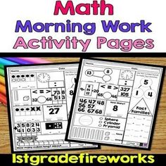 the printable worksheet for addition and subtractional math morning work