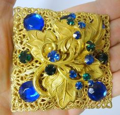 Fantastic Signed Miriam Haskell Haute Couture Runway Rhinestone Gold Brooch Pin Costume Jewelry Makers, Haute Couture Runway, Juliana Jewelry, Miriam Haskell Jewelry, Antique Costume Jewelry, Vintage Trifari, Gold Brooch, Miriam Haskell, Diamond Brooch