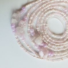 Light Pink Glass Seed Beads. Rose Quartz Stones. Size Xs - 3x Jelly Bracelets, Light Blue Roses, Murano Glass Necklaces, Cat Enamel Pin, Waist Beads, Gold Bead Necklace, Rose Quartz Stone, Wedding Rings Vintage, Stone Pendant Necklace