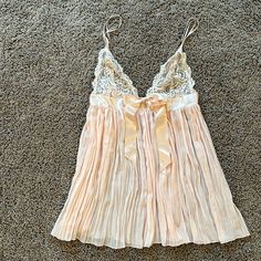 Nwot Victorias Secret Lingerie Top, Sheer Pink, Size M, Brand New Never Worn Coquette Delicate Lace Sleepwear For Loungewear, Delicate Lace Coquette Sleepwear For Loungewear, Victoria's Secret Sheer Lace Sleepwear, Victoria's Secret Coquette Lace Sleepwear, Victoria's Secret Sheer Nightgown For Loungewear, Victoria's Secret Coquette Sleepwear With Lace Trim, Lace Victoria's Secret Sleepwear For Bedtime, Lace Sleepwear By Victoria's Secret For Bedtime, Feminine Delicate Lace Sleepwear For Beach