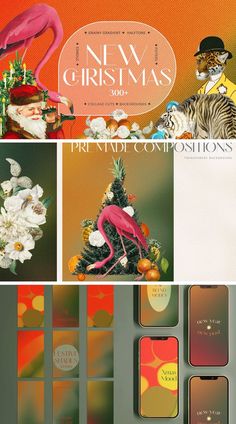 the new christmas pre - made collages are available for purchase in stores and online