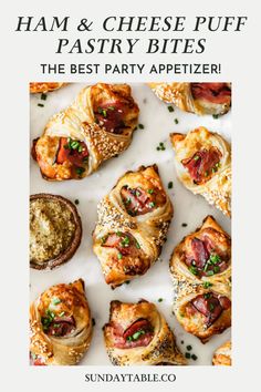 ham and cheese puff pastry bites are the best party appetizer for any occasion