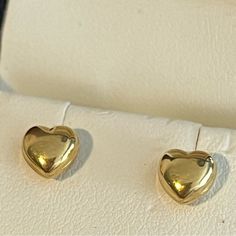 14 K Gold Solid Dainty Heart Earrings Solid Gold Italy Gold Heart Earrings, Gold Heart Earring, Heart Of Gold, Heart Earrings, Solid Gold, Jewelry Earrings, Women Jewelry, Gold, Women Shopping