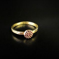 The Ring Made From 14 Karats Solid Yellow Gold. Ring Width: 0.07inch/ 2mm. 19 Ruby 0.19ct, 0.01ct Each. Figures 8-10 Show A Similar Ring With Diamonds. Handmade Ring With 19 Ruby. Wonderful Gift. Available In All Sizes, Color Gold, And Karat And Matte Or Shining Finish. If You Want A Custom Ring, Please Contact Me Before Purchase. Gold Stackable Rings With Ruby Bezel Setting, Yellow Gold Hammered Stackable Rings, Gold Ruby Ring Stamped 14k, Gold Stackable Ruby Ring, Stackable Ruby Ring In Yellow Gold With Diamonds, 14k Gold Stackable Ruby Promise Ring, Stackable 14k Gold Ruby Ring For Promise, Promise Stackable 14k Gold Ruby Ring, Gold Ruby Ring For Promise Occasion