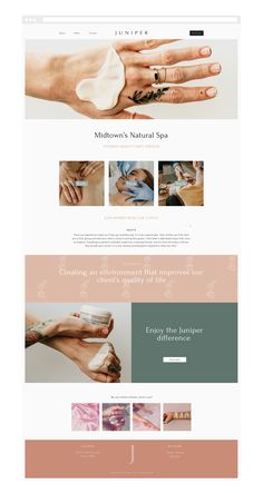 an image of a website page with hands and nails on the front, side by side