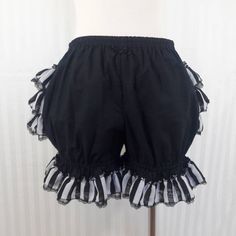 Lolita Outfits, Lace Trim Shorts, Bloomers Shorts, Cute Pajamas, Black Chiffon, Ruffle Shorts, Boho Shorts, Short Outfits, Short Dresses