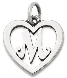 Heart Initial Charm Keep your initials and the initials of loved ones close with you wherever you go. Originally released in 1982, this classic James Avery heart charm in sterling silver is available in letters A-Z. Product Specifications: Sterling silver0.625" diameterAvailable in letters A through ZMade in the USA Anniversary Heart Charm Initial Pendant, Anniversary Heart Charm With Initial Pendant, Anniversary Heart Charm And Initial Pendant, Anniversary Initial Pendant Charms, James Avery Charm, James Avery Bracelet, James Avery Rings, Pandora Bracelet Charms Ideas, James Avery Charms