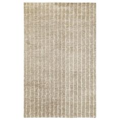 a beige rug with vertical lines on it