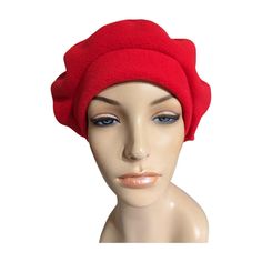 This beret is made of  a single layer of anti pill polyester fleece. While designed to provide full coverage for the chemo patient, they are great for anyone to wear. Adds a bit of style to your look. Great to wear outside on cold days.  Fully Lined for  your comfort. Use your imagination ...this simple beret or muffin hat can easily be transformed by you by adding a piece of costume jewelry to the band....or add a ribbon and tie it in the back...or front?  So many ways to make it unique.  How about adding a feather to the band?  Or sew a decorative button to it.  Remember, it doesn;t have to BE expensive to LOOK expensive SIZE: All my hats are designed to fit heads that measure 21 - 22 inches in circumference. If your head is larger or smaller, no problem....since I sew my hats, I'm glad Red Adjustable Cloche Hat With Short Brim, Red Winter Cloche Hat With Curved Brim, Fitted Red Brimmed Cloche Hat, Red Adjustable Winter Beret, Elegant Red Hat, One Size, Adjustable Red Winter Beret, Red Pillbox Hat, Chemo Hat, Church Hats