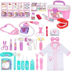 the pretend doctor playset is packed with medical supplies and tools for children to use