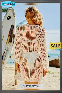 Delta Crochet Knit Cardigan - Beige Knitted Long Sleeve Vacation Sweater, Knitted Long Sleeve Sweater For Vacation, Knitted Long Sleeve Sweater For Beach, Winter Beach Knit Sweater, Knitted Sweater For Winter Vacation, Beige Knitted Sweater For Vacation, Beige Long Sleeve Cover-up For Fall, Knit Long Sleeve Cover-up For Spring, Fitted Bohemian Sweater For The Beach