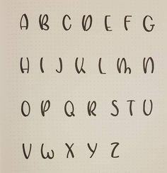 the upper and lower letters are drawn in black ink on a sheet of white paper