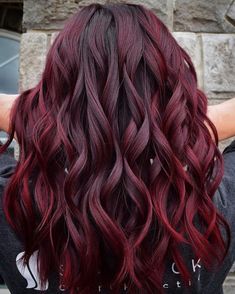 Raspberry Balayage for Black Hair Ruby Red Hair, Raspberry Hair, Burgundy Red Hair, Light Red Hair, Red Hair Looks