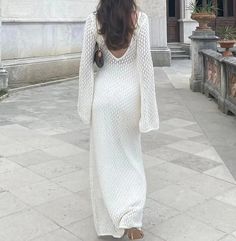 Bora Bora Bliss Knit Dress Beach Cover Up – Sunset and Swim Crochet Flare Sleeve, V Neck Backless Dress, Girls Birthday Party Dress, Long Dresses Elegant, Crochet Maxi Dress, Korean Fashion Dress, Women Beach, Backless Maxi Dresses, Suspender Dress