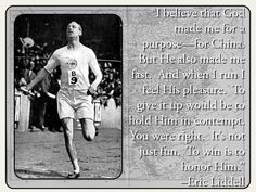 an old photo with a quote about running